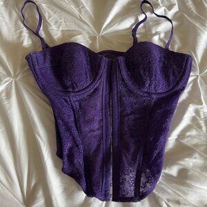 Glassons Purple Lace Corset Top